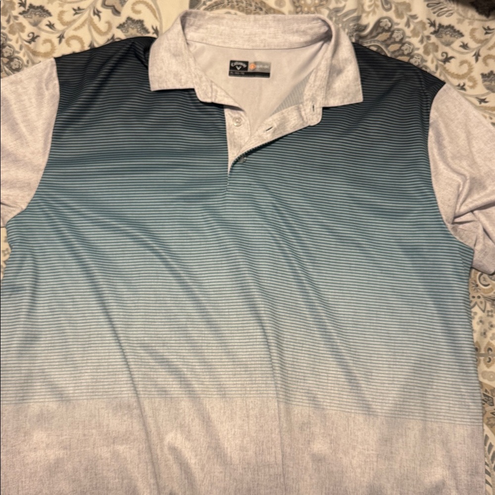 Callaway Gray and Blue Polo Shirt